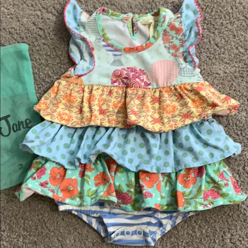 6-12 month Matilda Jane ruffled onesie